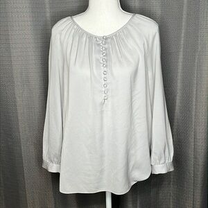 J. CREW SMALL GRAY SILVER LOOSE BLOUSE